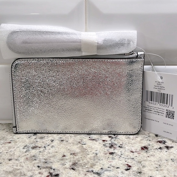 Kate Spade Metallic Leather Wristlet NWT - Picture 4 of 7